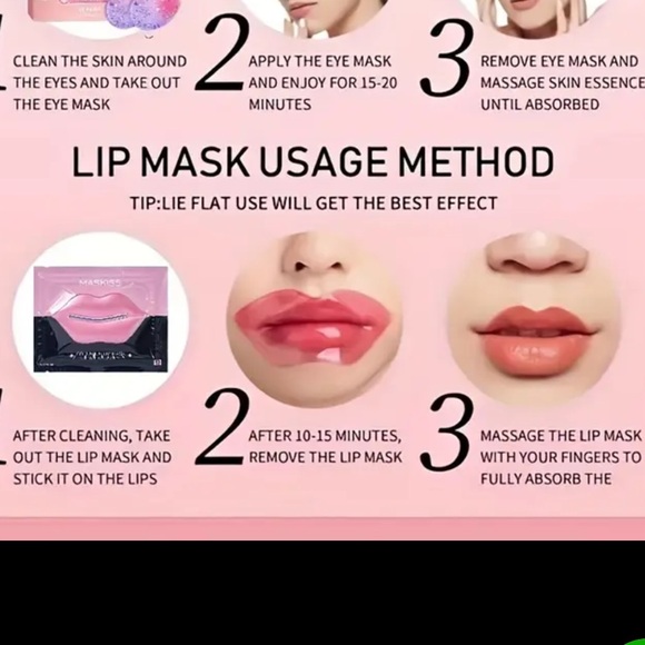 25 pairs Pink Collagen Lip Mask NEW in BOX women’s skincare - Picture 3 of 3
